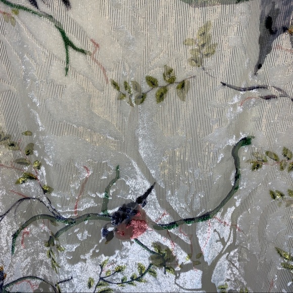 ANTHRO Deletta Oak Song Birds Velevt Burnout Top S - Picture 4 of 6